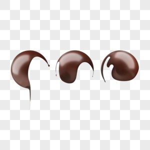 光滑融化巧克力球滴落图片