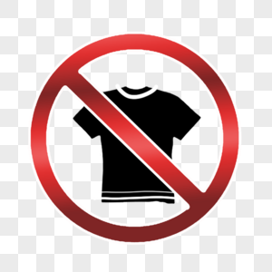 禁止符号黑色短袖上衣图片