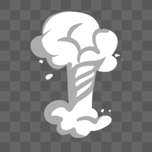 烟雾云朵灰色可爱蘑菇云图片