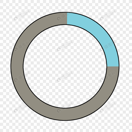 蓝色灰色圆形进度条页面等待图标标签图片