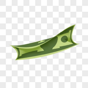 飘落的一张绿色美元纸币图片