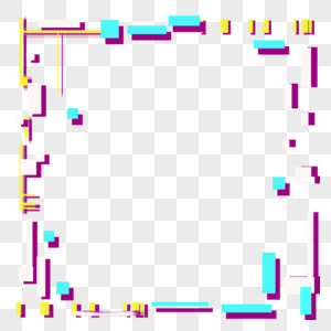 彩色抽象故障边框图片