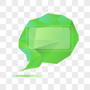 立体气泡对话框绿色半透明图片