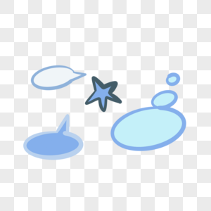 可爱装饰文本框架蓝色星星圆圈图片