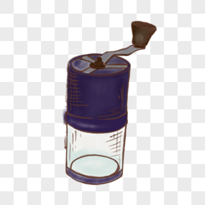 咖啡器具紫色研磨器高清图片