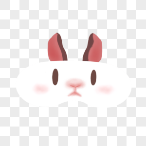 白色可爱兔子可爱动物睡眠眼罩图片