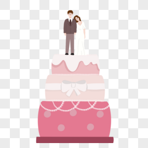 甜美幸福的婚礼蛋糕图片