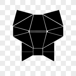 几何拼接动物黑色组合图片