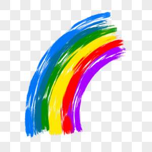抽象彩虹颜料儿童笔刷高清图片