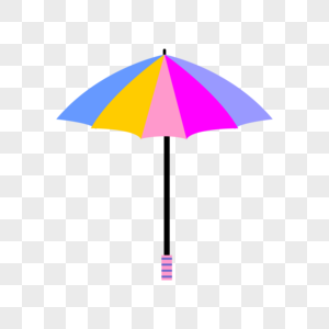 可爱卡通彩色雨伞图片