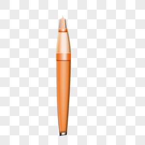 彩色橙色钢笔图片