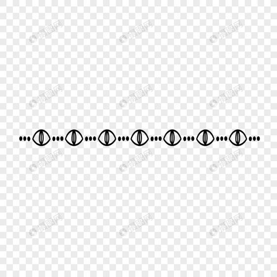 手绘眼睛图形涂鸦装饰分界线图片