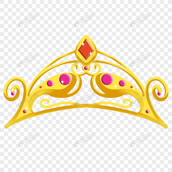 金色公主红钻石王冠图片