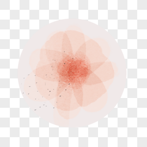 抽象水彩粉色花朵卡通图标图片