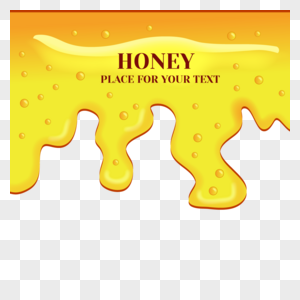 蜂蜜滴效果矢量高清图片