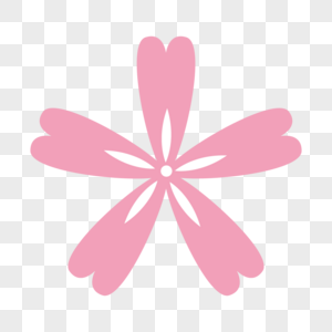 手绘粉色剪纸可爱樱花高清图片