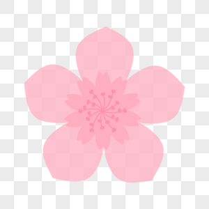 粉色樱花可爱装饰剪贴画图片