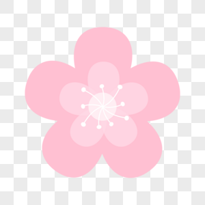 双层粉色手绘樱花花瓣图片