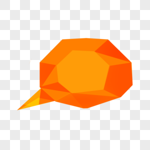 橙色渐变多边形彩色气泡图片