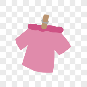 挂在棍子上的粉色服饰上衣剪贴画图片