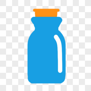 蓝色带塞玻璃瓶卡通实验器材图片