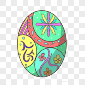 复活节彩色花纹彩蛋图片