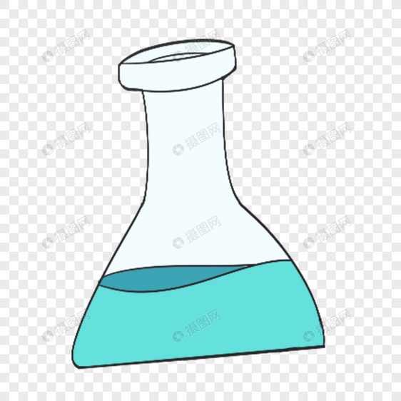 科学教育元素绿色溶液玻璃杯图片