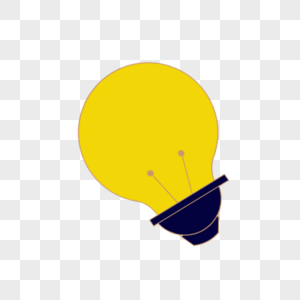 科学教育元素卡通黄色灯泡图片