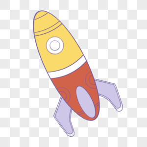 科学教育元素彩色喷气火箭图片