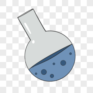 科学教育元素蓝色液体烧杯图片