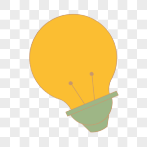 科学教育元素黄色发亮灯泡图片