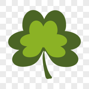 深绿色ppt背景绿色卡通四叶草植物图案素材