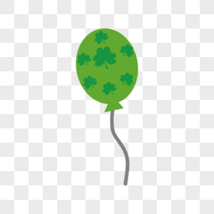 绿色可爱四叶草气球图片