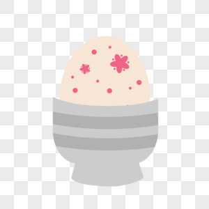 盛在碗中的复活节粉色花纹彩蛋图片