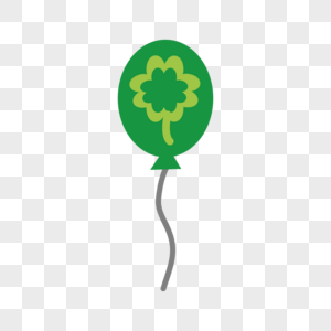 绿色四叶草图案气球图片