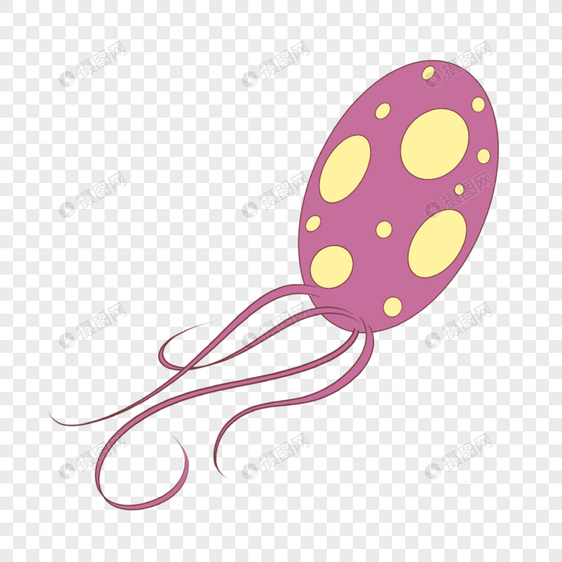 粉色黄色卡通可爱细菌微生物图片