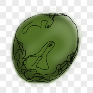 绿色简约漫画圆形树顶图片