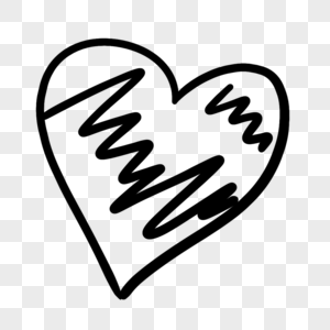 手绘简约创意黑白涂鸦爱心高清图片简约黑色背景高清图片简约手绘黑白