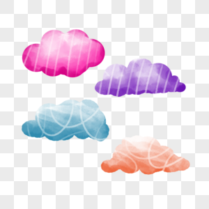 水彩云朵纹理条纹图片