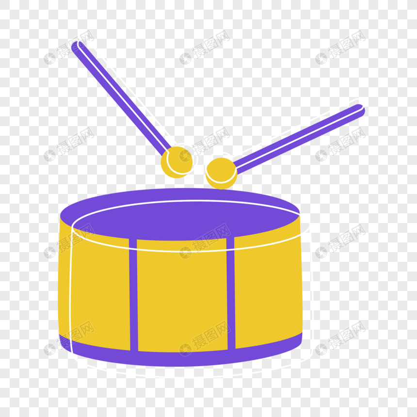 紫色黄色国际爵士节乐器鼓图片