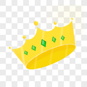 绿色菱形珠宝卡通金色皇冠图片