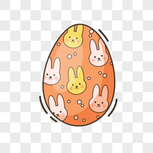 兔子头像可爱复活节彩蛋图片