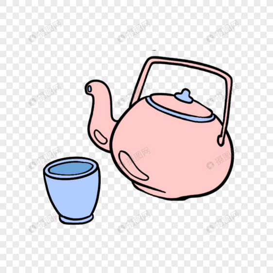 水杯茶壶图案图片