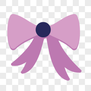 可爱粉紫色蝴蝶结简单图片