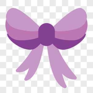 紫色蝴蝶结可爱简单图片