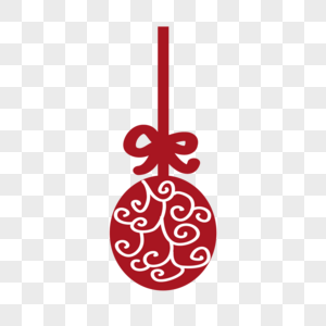 红色圣诞球创意线条装饰背景高清图片