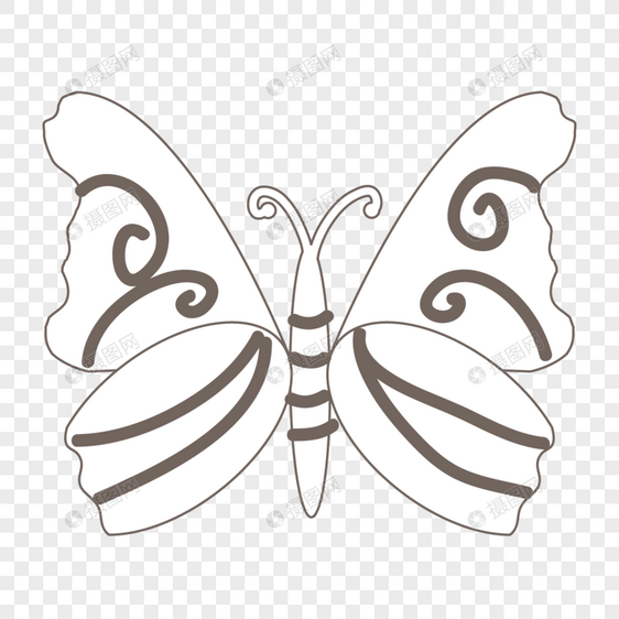 平面蝴蝶装饰图片