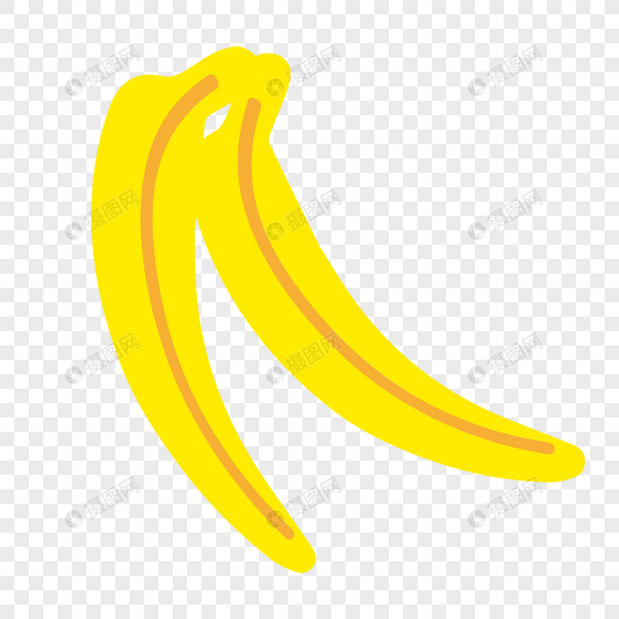香蕉矢量卡通黄色图片
