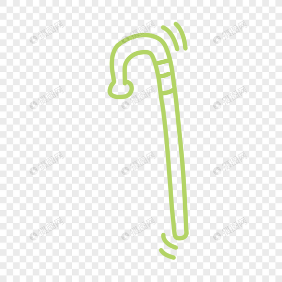 绿色圣帕特里克节拐杖图片