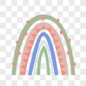 可爱卡通多彩彩虹图片